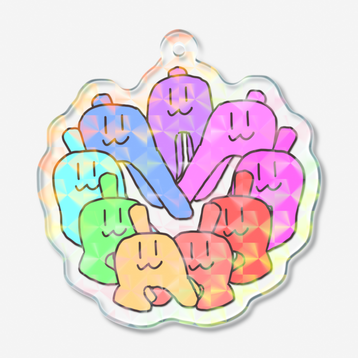 ホログラムアクリルキーホルダー 50 × 50mm(モザイク)