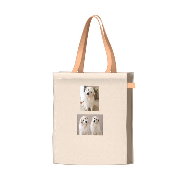 ツートンカラーバッグ - オレンジ - W34 × H41 × D14cm