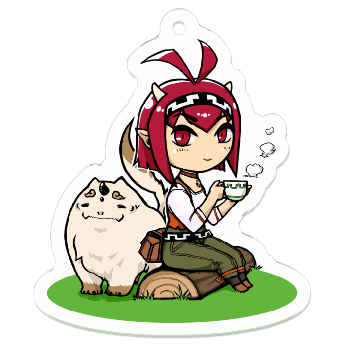 アクリルキーホルダー（コーティング） - 50 x 50 (mm)