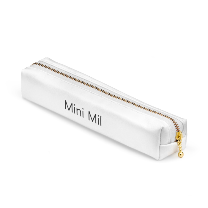 【Mini Mil (ロゴ柄)】(デザイン1 / 白)