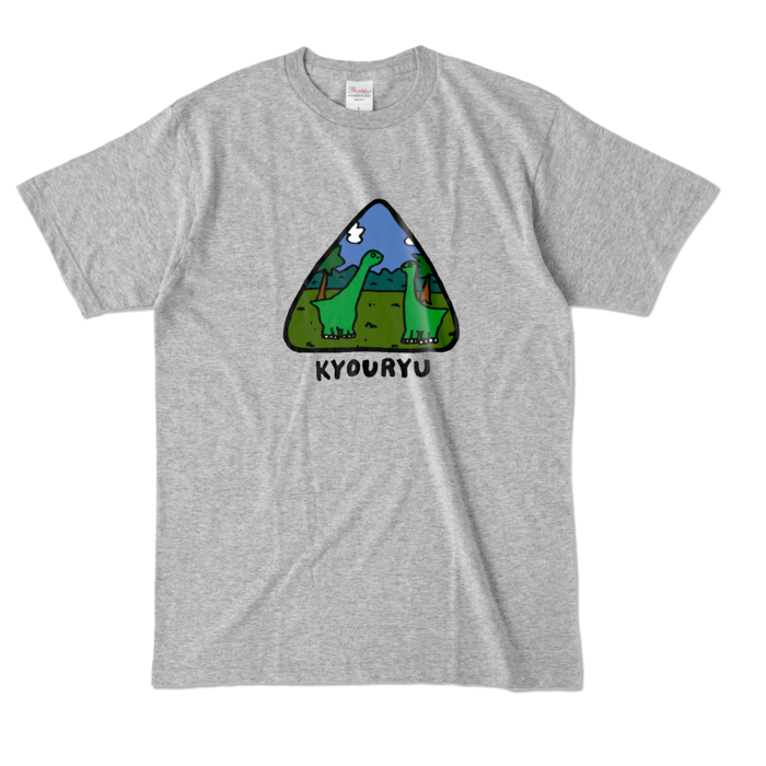 カラーTシャツ - L - 杢グレー (濃色)