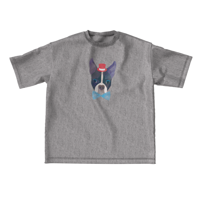 ビッグシルエットTシャツ（グレー）- L - 正面