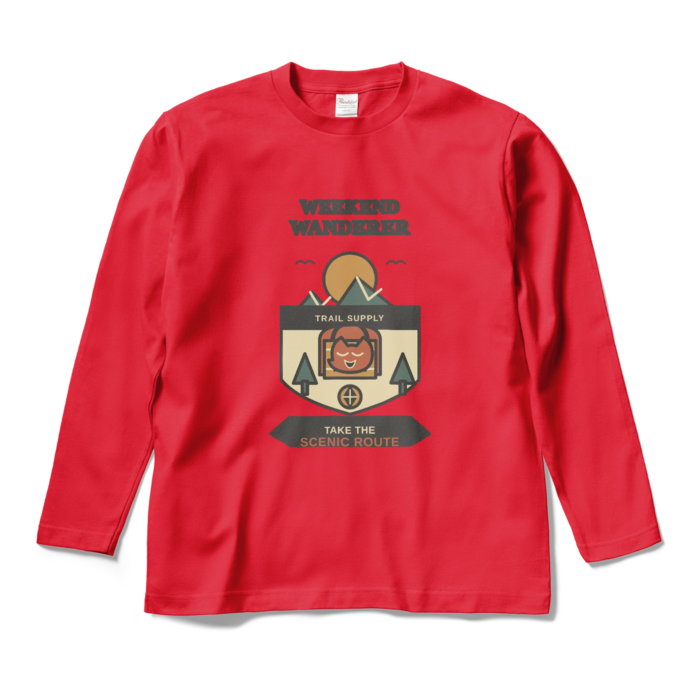 ロングスリーブTシャツ - M - レッド
