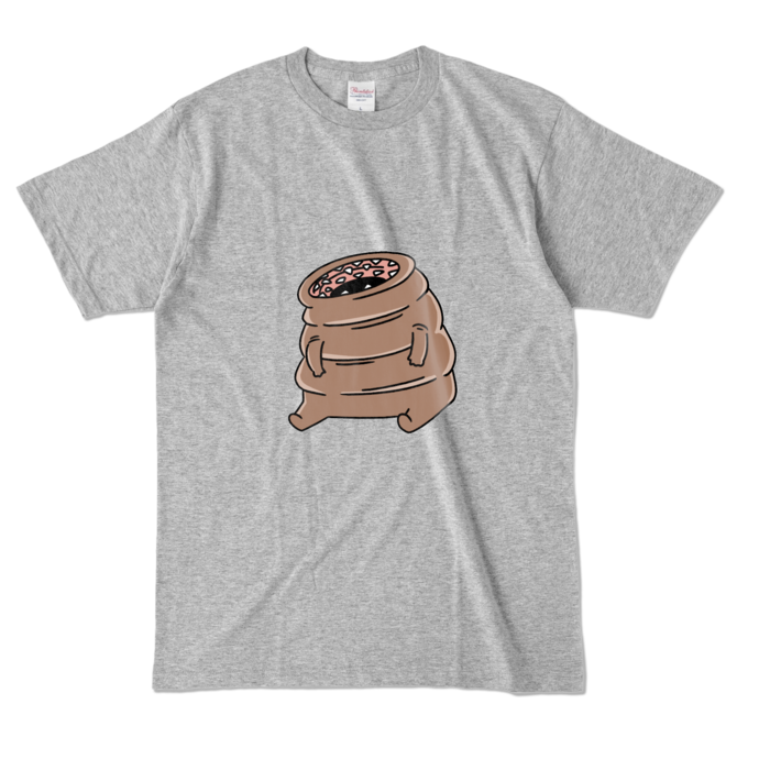 カラーTシャツ - L - 杢グレー (濃色)