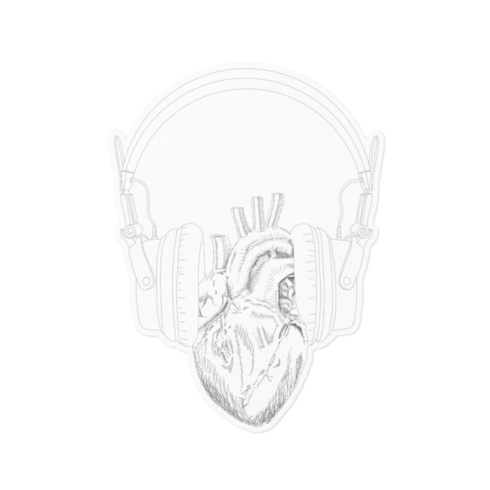 ステッカー - 160 x 160 (mm)　ホワイト