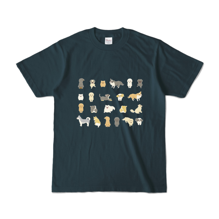 カラーTシャツ　デニム　S