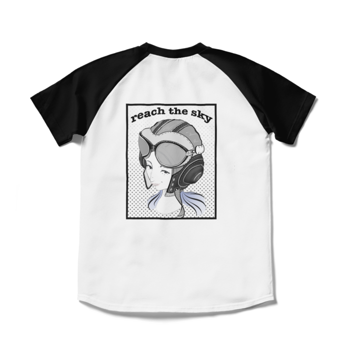ラグランTシャツ - S - ホワイト×ブラック