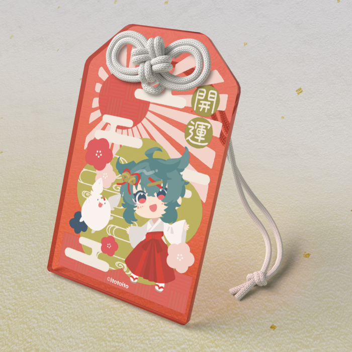 アクリルお守り 【赤】