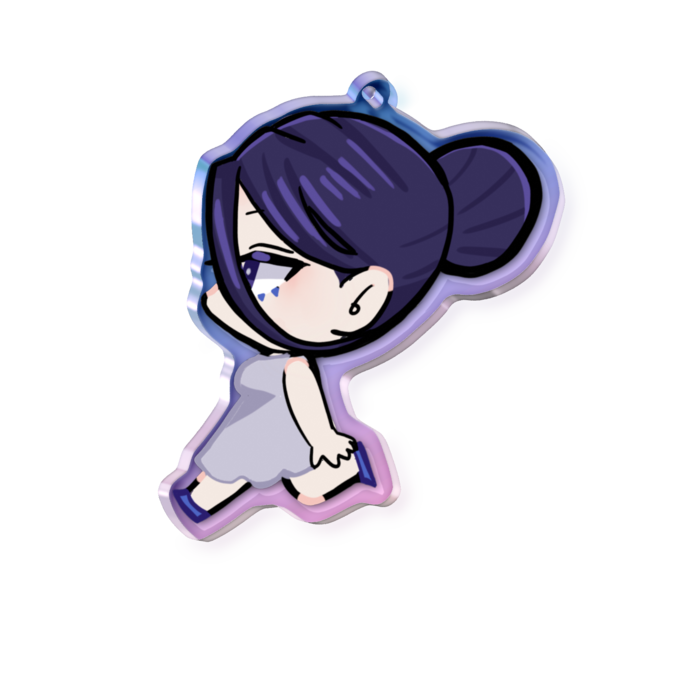 オーロラアクリルキーホルダー - 70 × 70mm