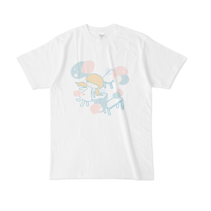 すりーですくTシャツ - L - 白