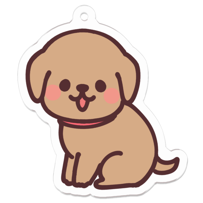 元気なラブラドールレトリバー おすわり アクリルキーホルダー つじなつみのお店 Booth