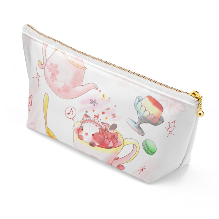 ポーチ - 長さ21.5cm / 高さ10cm - ホワイト