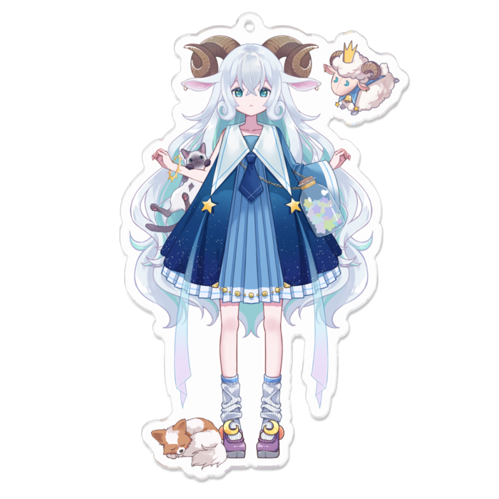 アクリルキーホルダー（コーティング） - 100 x 100 (mm)