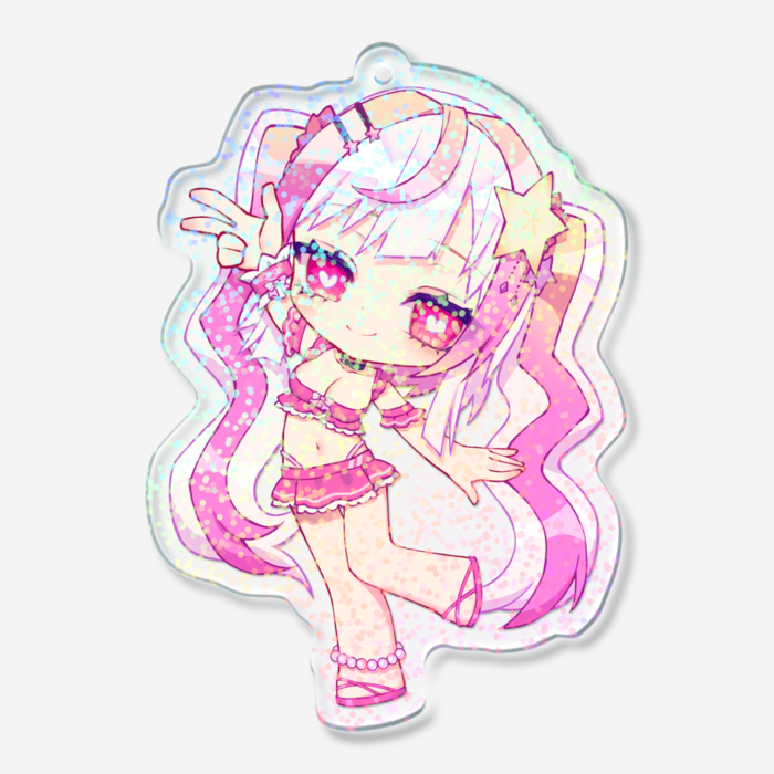 ホログラムアクリルキーホルダー - 70 × 70mm