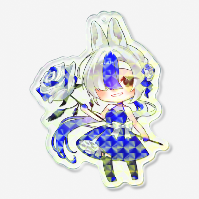 ホログラムアクリルキーホルダー - 70 × 70mm モザイク