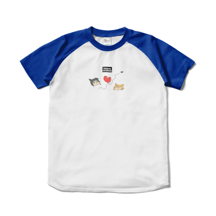 ラグランTシャツ - S - ホワイト×ロイヤルブルー