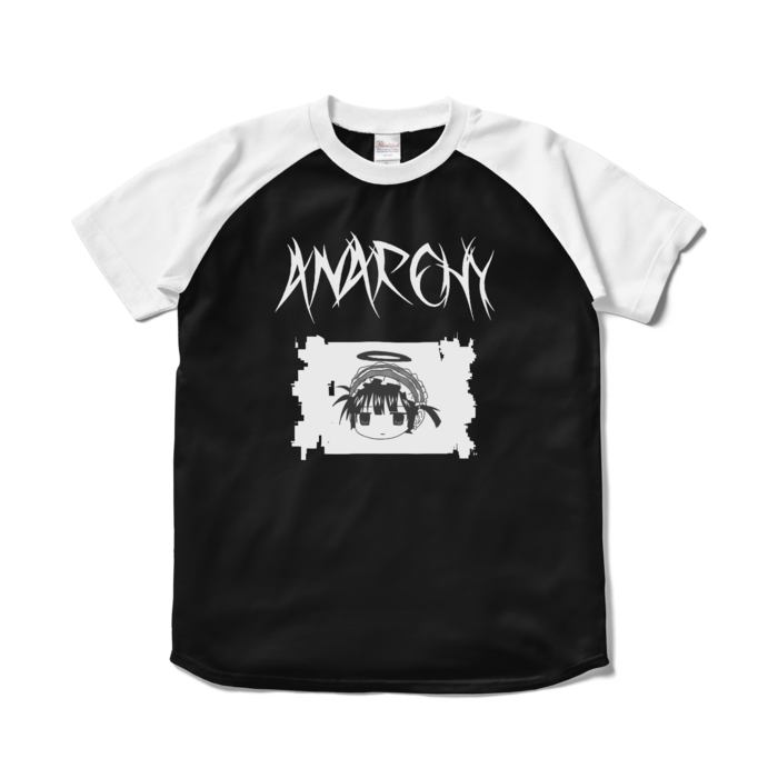 ラグランTシャツ - S -ブラック×ホワイト