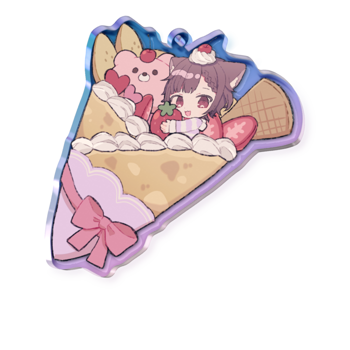 オーロラアクリルキーホルダー - 70 × 70mm