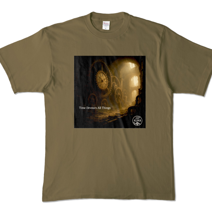 カラーTシャツ - XL - オリーブ (濃色)