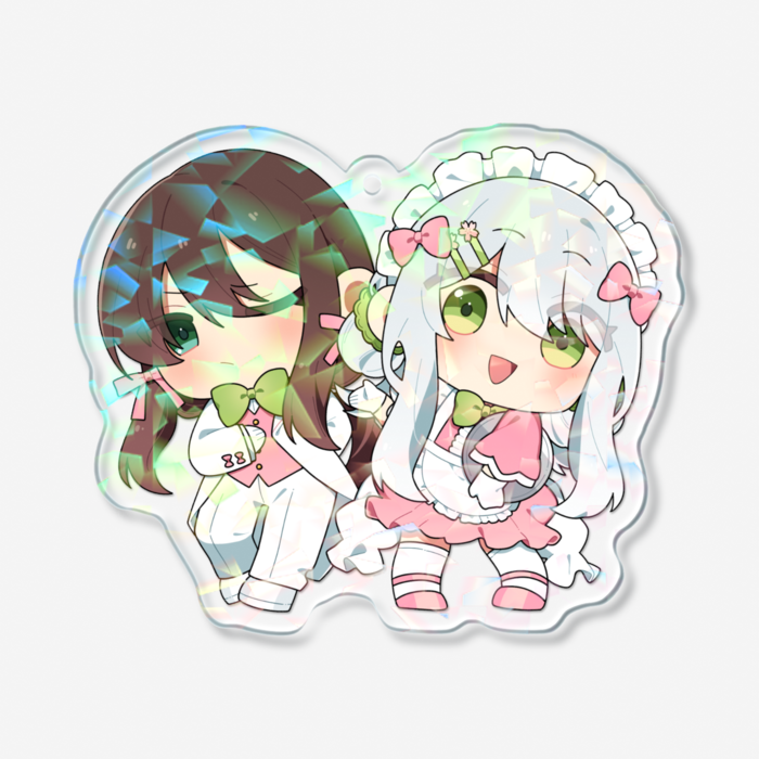 ホログラムアクリルキーホルダー - 70 × 70mm
