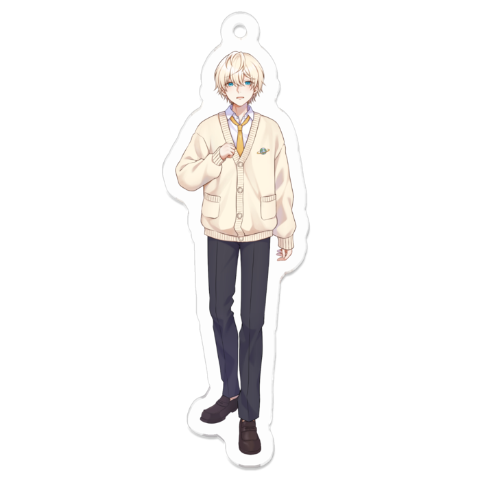 【泣き顔】アクリルキーホルダー - 70 x 70 (mm)