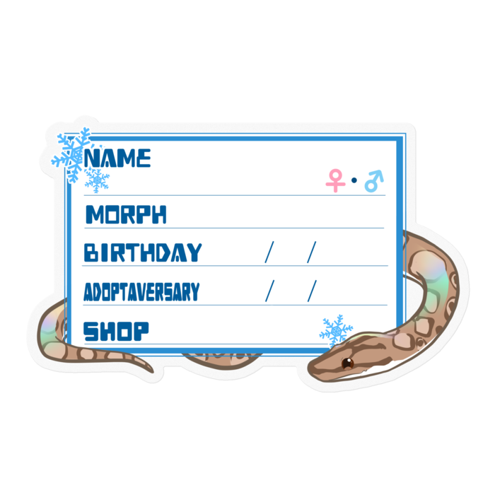 【🐍お名前ステッカー】コロニジ(ノーマル) ‐雪(英語)