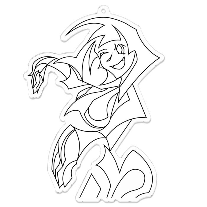 両手を広げて線画アクキー 00ネンカレンダ Booth