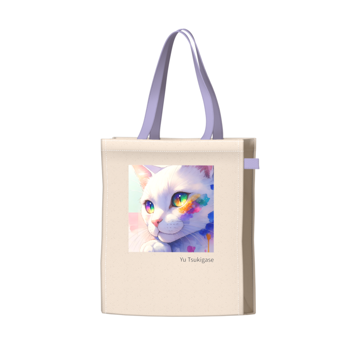 ツートンカラーバッグ - パープル - W34 × H41 × D14cm