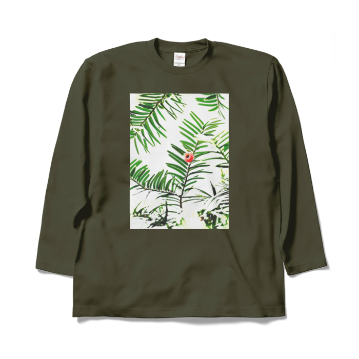 【文字なし】ロングスリーブTシャツ - XL - アーミーグリーン
