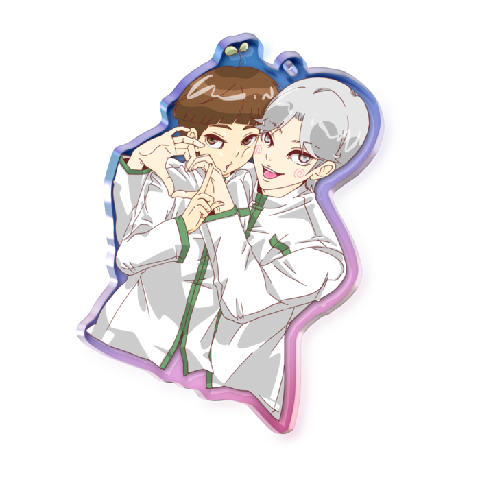 オーロラアクリルキーホルダー - 70 × 70mm