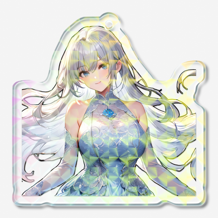 ホログラムアクリルキーホルダー - 50 × 50mm