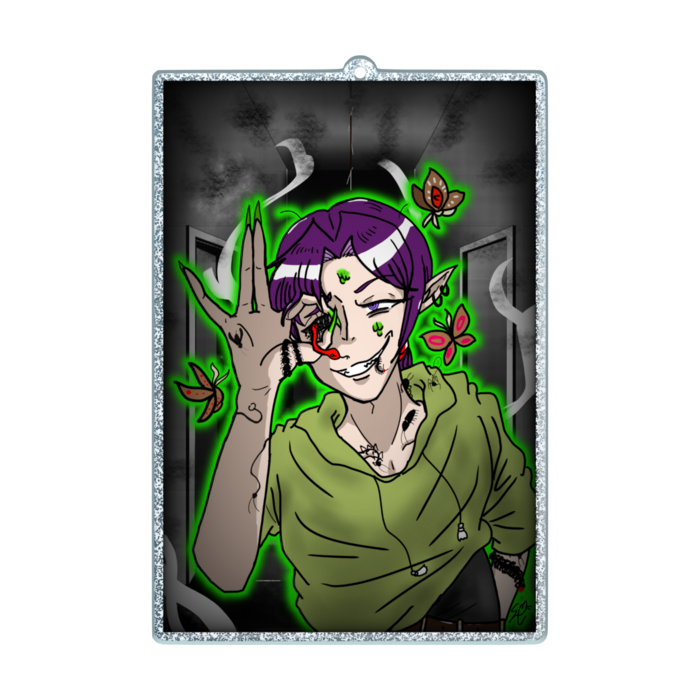 ラメアクリルキーホルダー - 100 × 100mm