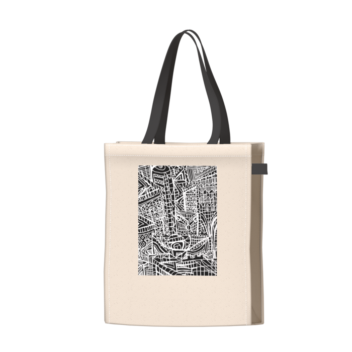 ツートンカラーバッグ - ブラック - W34 × H41 × D14cm