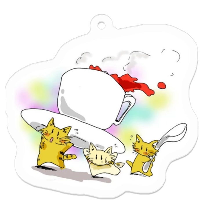 アクリルキーホルダー（コーティング） - 50 x 50 (mm)