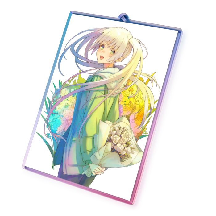 オーロラアクリルキーホルダー - 100 × 100mm