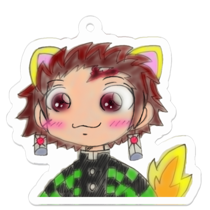 アクリルキーホルダー（コーティング） - 50 x 50 (mm)