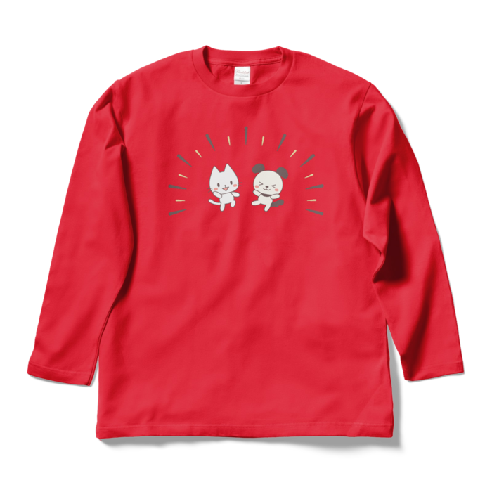 ロングスリーブTシャツ　赤色　L