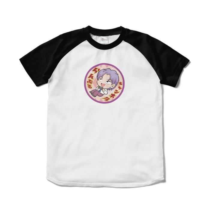 ラグランTシャツ - S - ホワイト×ブラック