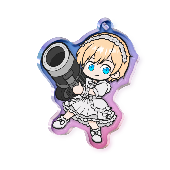 オーロラアクリルキーホルダー - 50 × 50mm