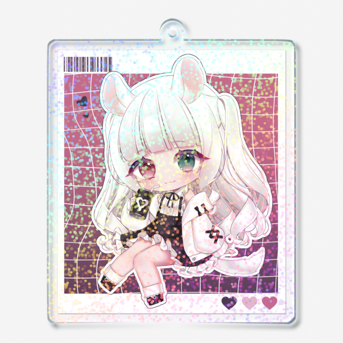 ホログラムアクリルキーホルダー - 70 × 70mm