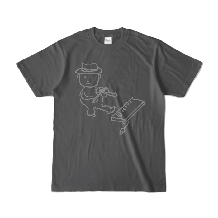 Tシャツ - S - チャコール (濃色)-キャラ大