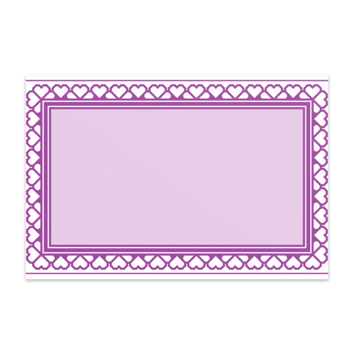ハートのポストカード(紫系)