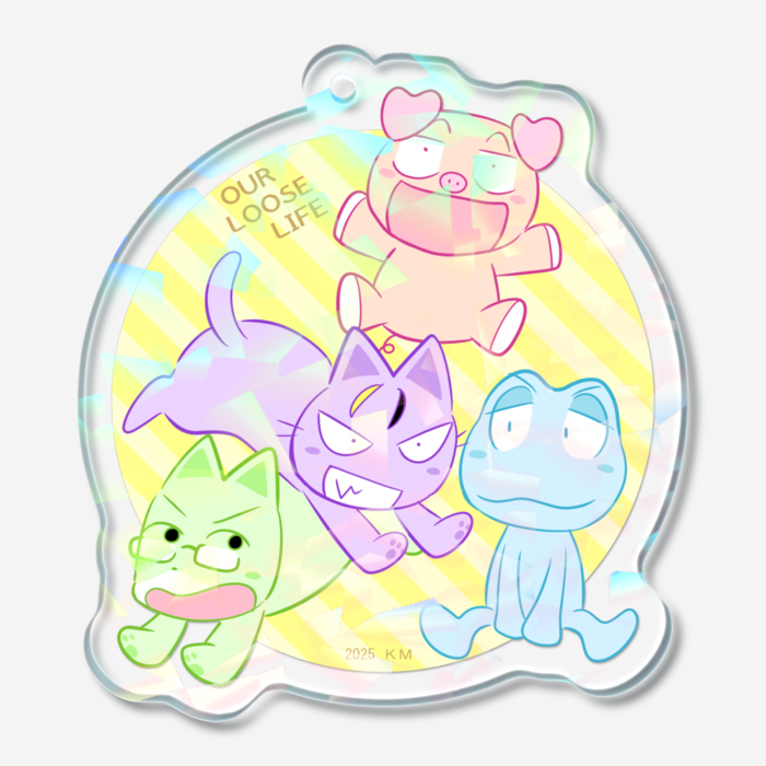 ホログラムアクリルキーホルダー - 50 × 50mm