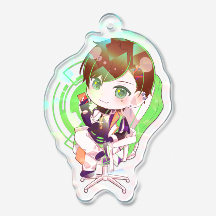 ホログラムアクリルキーホルダー - 50 × 50mm