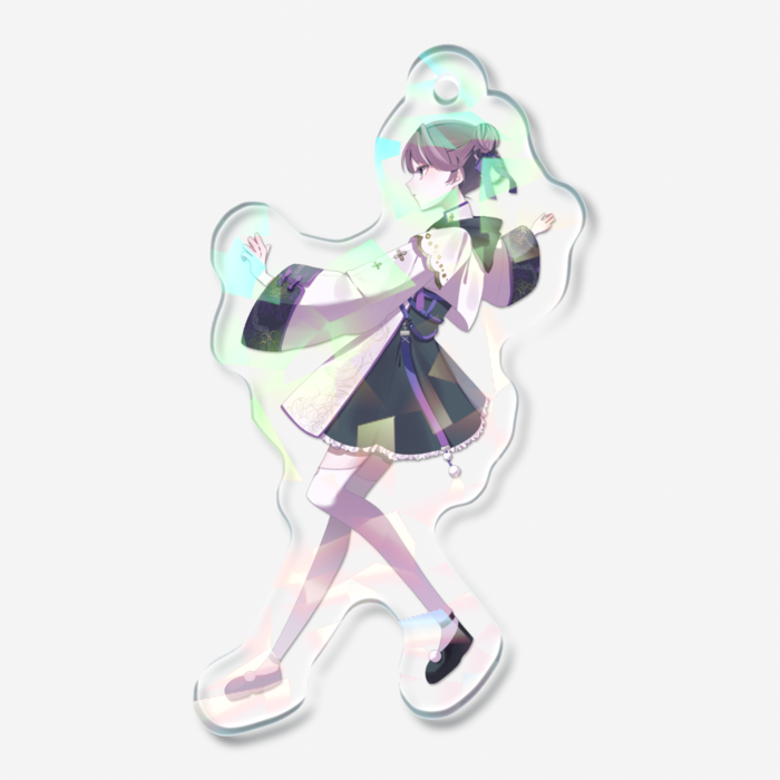 ホログラムアクリルキーホルダー - 50 × 50mm