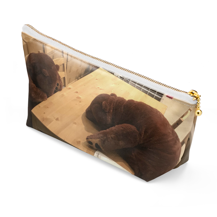 ポーチ - 長さ21.5cm / 高さ10cm - ホワイト