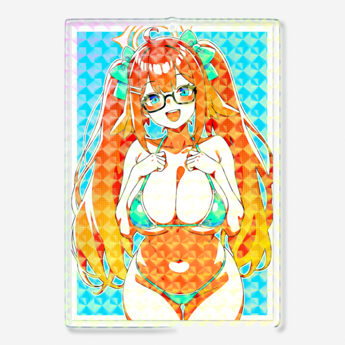 ホログラムアクリルキーホルダー - 100 × 100mm