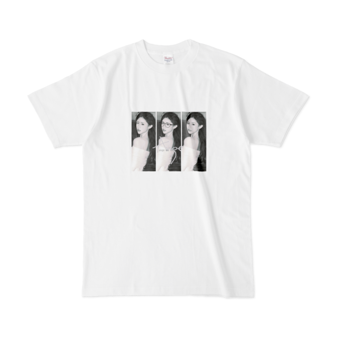 Tシャツ - L - 白(モノクロ)