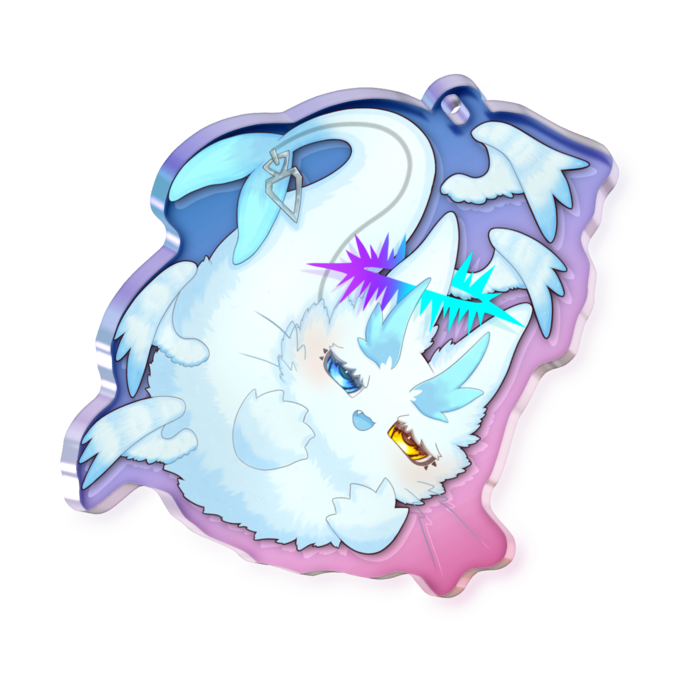 オーロラアクリルキーホルダー - 50 × 50mm