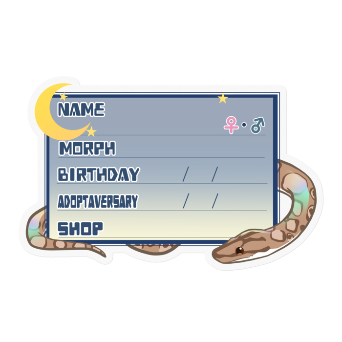 【🐍お名前ステッカー】コロニジ(ノーマル) ‐夜(英語)